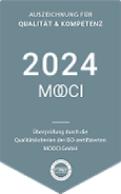 Siegel Mooci Auszeichnung für Qualität & Kompetenz 2024